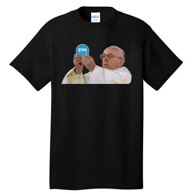 Pope Nicotine Pouch Lip Pillow Funny Religious Design Tall T-Shirt