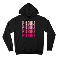 Personalized Name Pitbull I Love Pitbull Vintage Hoodie