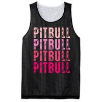 Personalized Name Pitbull I Love Pitbull Vintage Mesh Reversible Basketball Jersey Tank