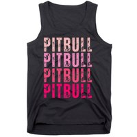 Personalized Name Pitbull I Love Pitbull Vintage Tank Top