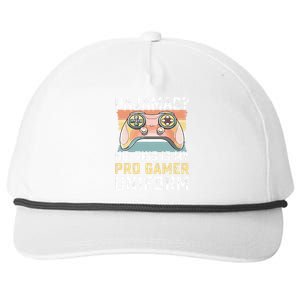 Pajamas No Pro Gamer Funny Video Games Teens Gaming Snapback Five-Panel Rope Hat