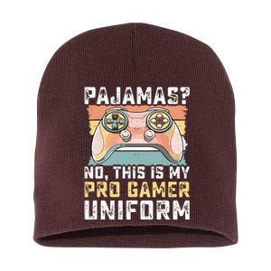 Pajamas No Pro Gamer Funny Video Games Teens Gaming Short Acrylic Beanie