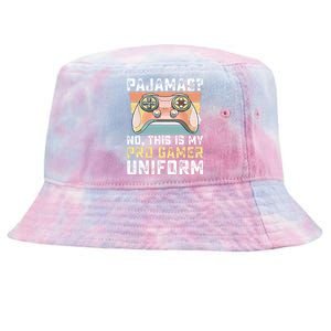 Pajamas No Pro Gamer Funny Video Games Teens Gaming Tie-Dyed Bucket Hat