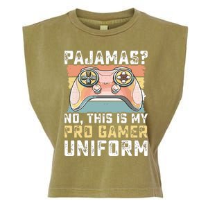 Pajamas No Pro Gamer Funny Video Games Teens Gaming Garment-Dyed Women's Muscle Tee