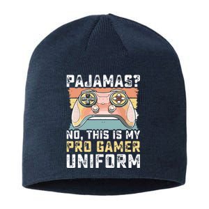 Pajamas No Pro Gamer Funny Video Games Teens Gaming Sustainable Beanie