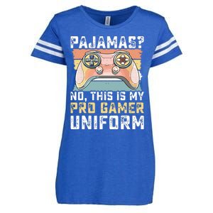 Pajamas No Pro Gamer Funny Video Games Teens Gaming Enza Ladies Jersey Football T-Shirt