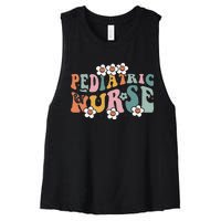 Pediatric Nurse PEDS Nursing School NICU Nurse RN Grad Women's Racerback Cropped Tank