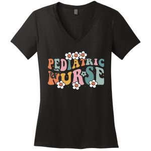 Pediatric Nurse PEDS Nursing School NICU Nurse RN Grad Women's V-Neck T-Shirt