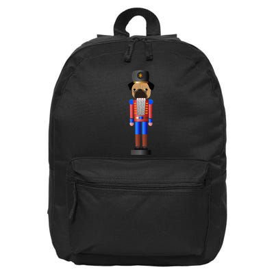 Pug Nutcracker Pets Soldier Dogs Lover Gift 16 in Basic Backpack