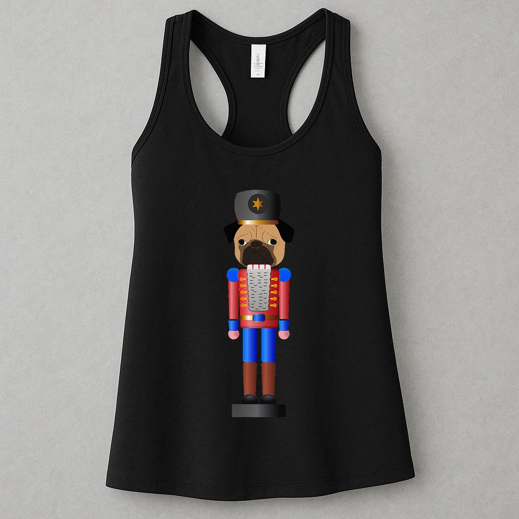 Pug Nutcracker Pets Soldier Dogs Lover Gift Womens Tank Top