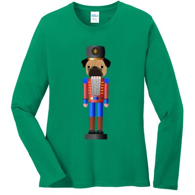 Pug Nutcracker Pets Soldier Dogs Lover Gift Ladies Long Sleeve Shirt