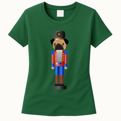 Pug Nutcracker Pets Soldier Dogs Lover Gift Womens T-Shirt
