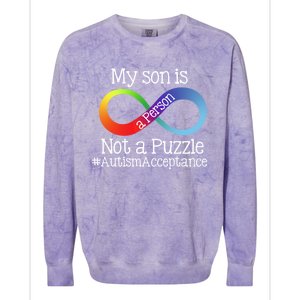 People Not Puzzles Autism Mom Mama Son Cool Gift Colorblast Crewneck Sweatshirt