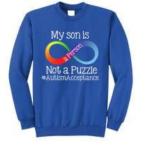 People Not Puzzles Autism Mom Mama Son Cool Gift Sweatshirt