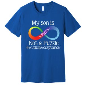 People Not Puzzles Autism Mom Mama Son Cool Gift Premium T-Shirt