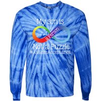 People Not Puzzles Autism Mom Mama Son Cool Gift Tie-Dye Long Sleeve Shirt