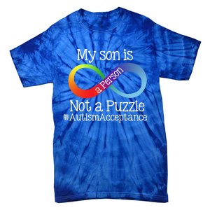 People Not Puzzles Autism Mom Mama Son Cool Gift Tie-Dye T-Shirt