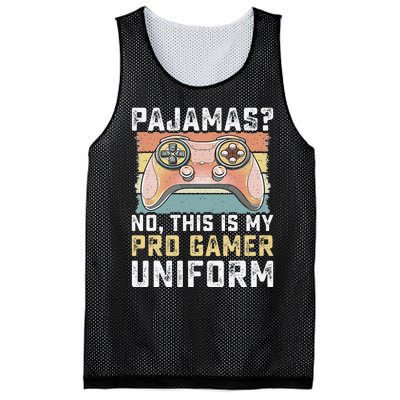 Pajamas No Pro Gamer Funny Video Games Teens Gaming Mesh Reversible Basketball Jersey Tank