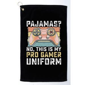 Pajamas No Pro Gamer Funny Video Games Teens Gaming Platinum Collection Golf Towel