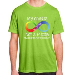 People Not Puzzles Autism Mom Mama Dad Son Gift Adult ChromaSoft Performance T-Shirt