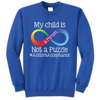 People Not Puzzles Autism Mom Mama Dad Son Gift Sweatshirt