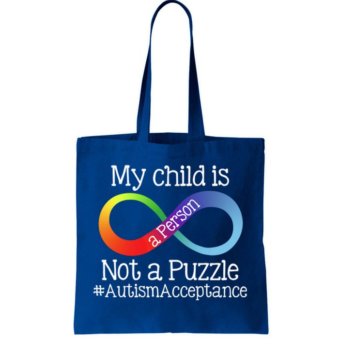 People Not Puzzles Autism Mom Mama Dad Son Gift Tote Bag