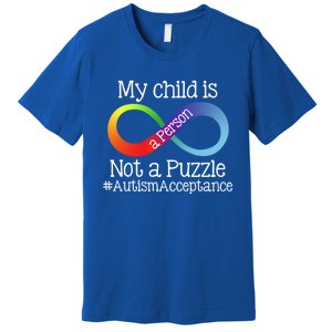 People Not Puzzles Autism Mom Mama Dad Son Gift Premium T-Shirt