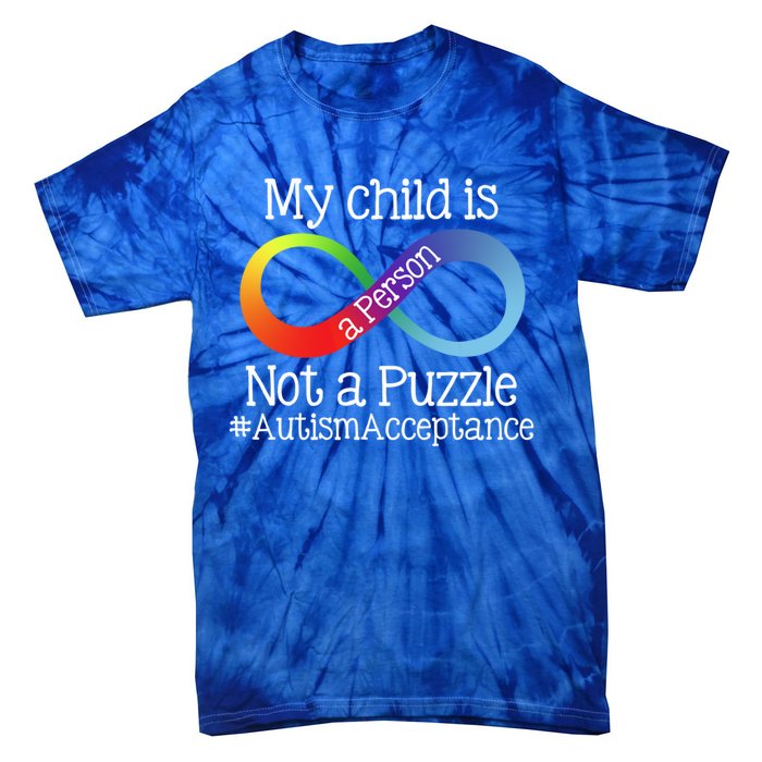 People Not Puzzles Autism Mom Mama Dad Son Gift Tie-Dye T-Shirt