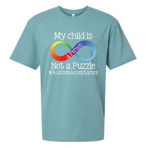 People Not Puzzles Autism Mom Mama Dad Son Gift Sueded Cloud Jersey T-Shirt