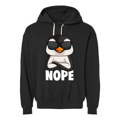 Penguin Nope Garment-Dyed Fleece Hoodie