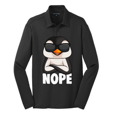 Penguin Nope Silk Touch Performance Long Sleeve Polo