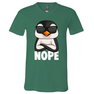 Penguin Nope V-Neck T-Shirt