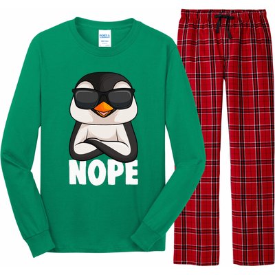 Penguin Nope Long Sleeve Pajama Set