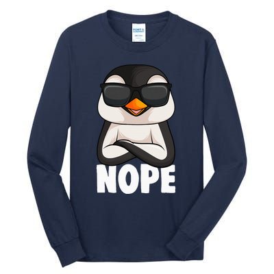 Penguin Nope Tall Long Sleeve T-Shirt