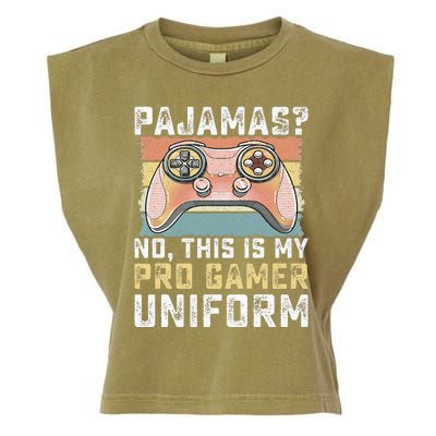 Pajamas No Pro Gamer Funny Video Games Gaming Garment-Dyed Women's Muscle Tee