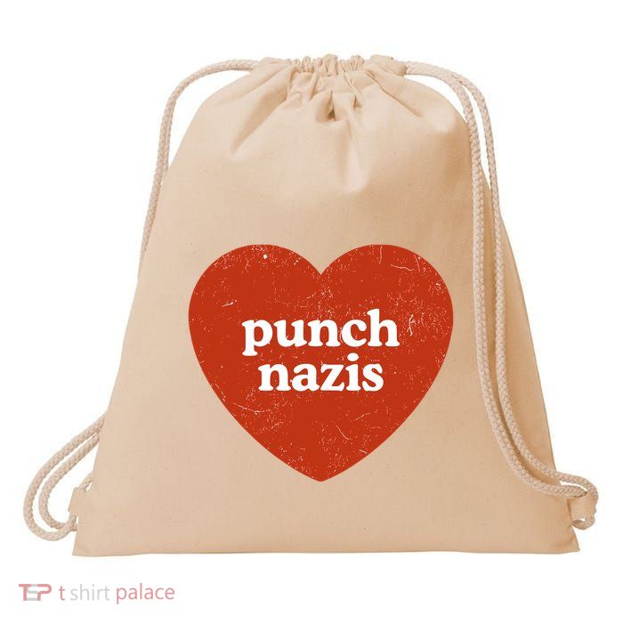 Punch Nazis Drawstring Bag