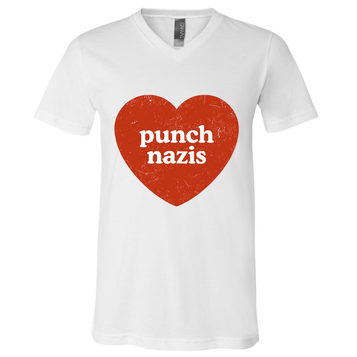 Punch Nazis V-Neck T-Shirt