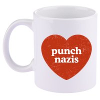 Punch Nazis 11oz C Handle Ceramic Mug