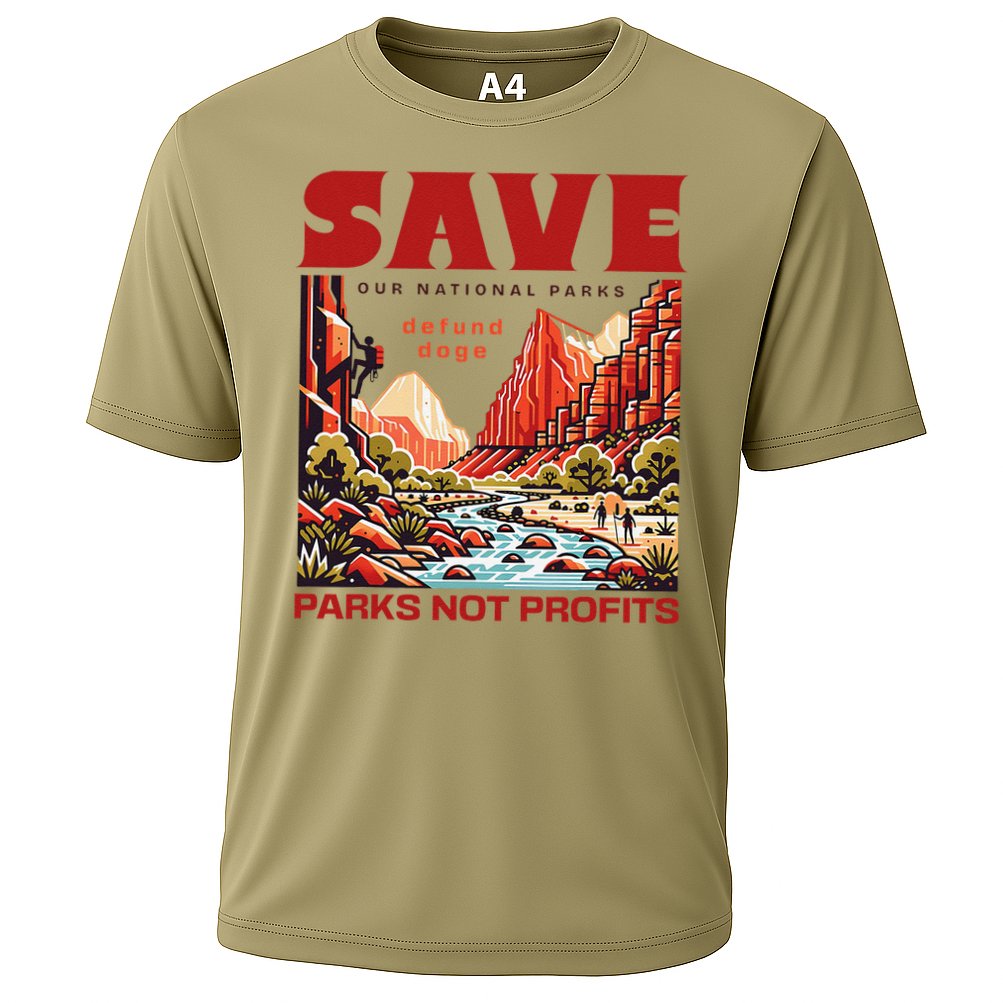 Protect National Parks Parks Over Profits Save Our Parks Cooling Performance Crew T-Shirt