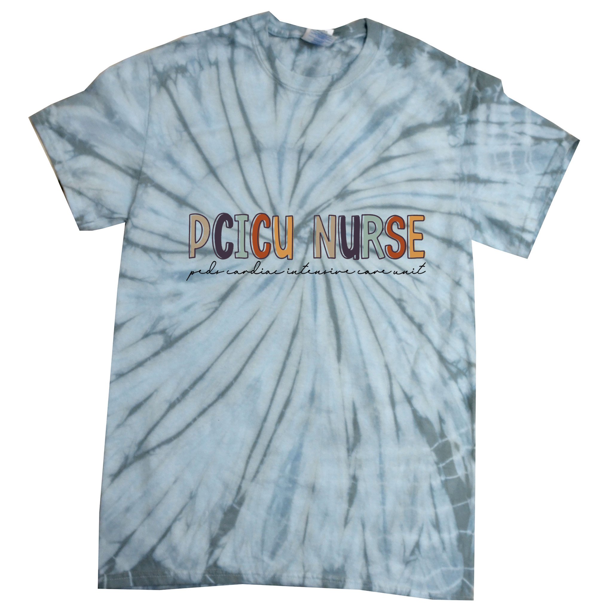 Pcicu Nurse Pediatric Cardiac Intensive Care Unit Gift Tie-Dye T-Shirt