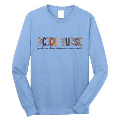 Pcicu Nurse Pediatric Cardiac Intensive Care Unit Gift Long Sleeve Shirt