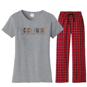 Pcicu Nurse Pediatric Cardiac Intensive Care Unit Gift Women's Flannel Pajama Set