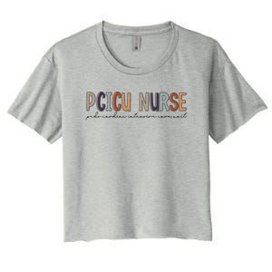 Pcicu Nurse Pediatric Cardiac Intensive Care Unit Gift Women's Crop Top Tee