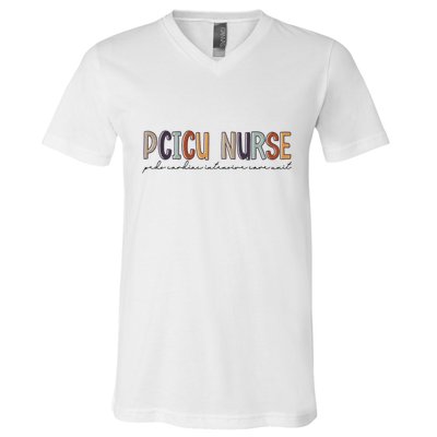 Pcicu Nurse Pediatric Cardiac Intensive Care Unit Gift V-Neck T-Shirt