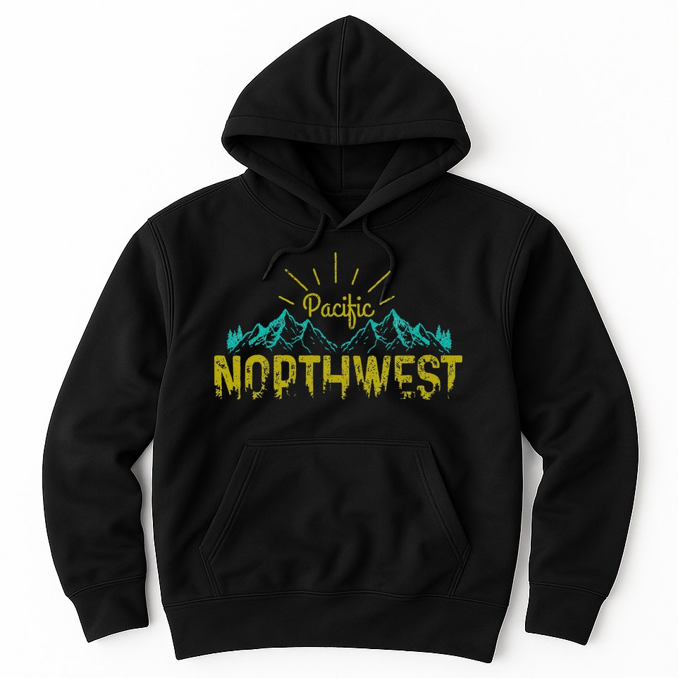Pacific Northwest PNW Vintage Oregon Washington Gift Hoodie