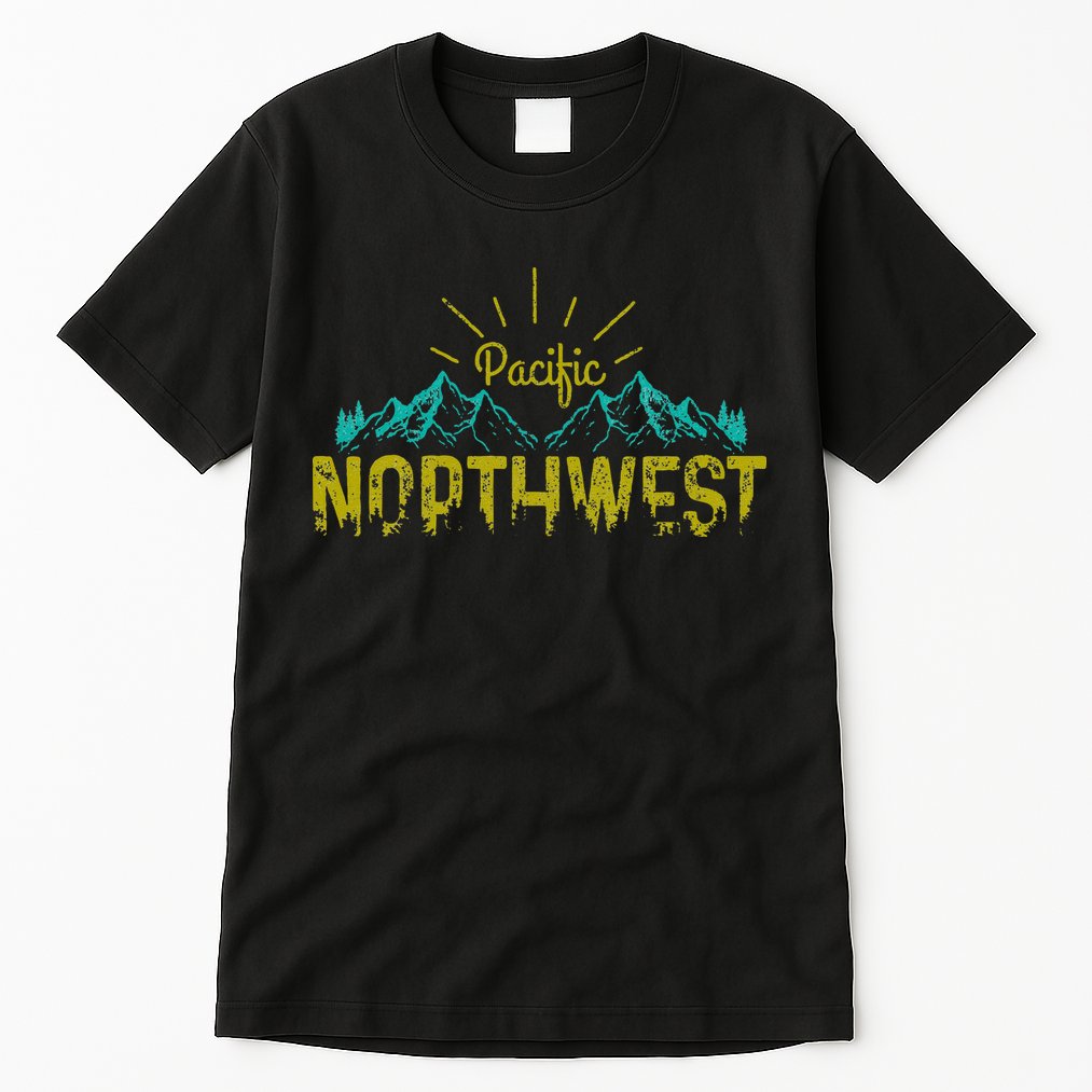 Pacific Northwest PNW Vintage Oregon Washington Gift Tall T-Shirt