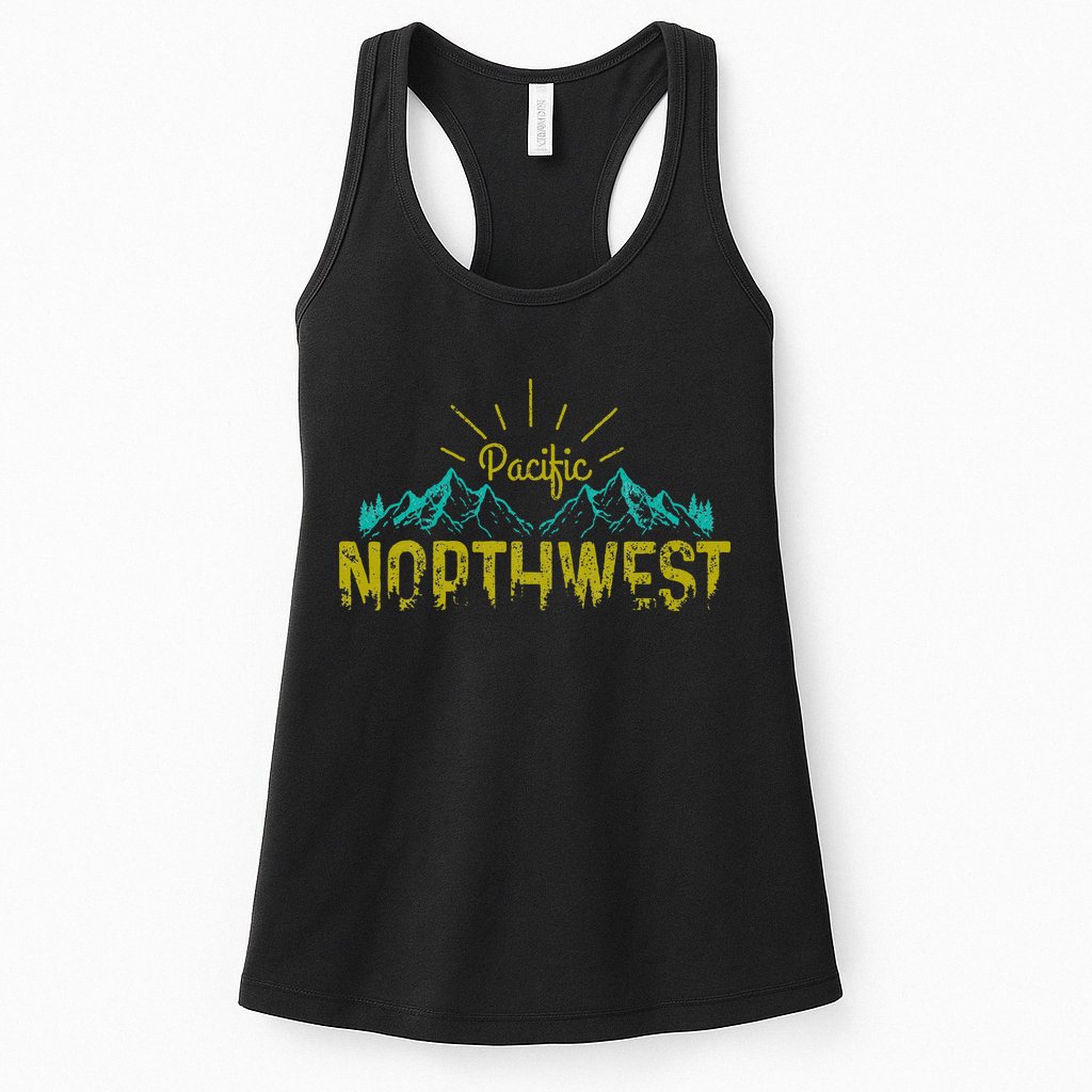 Pacific Northwest PNW Vintage Oregon Washington Gift Womens Tank Top