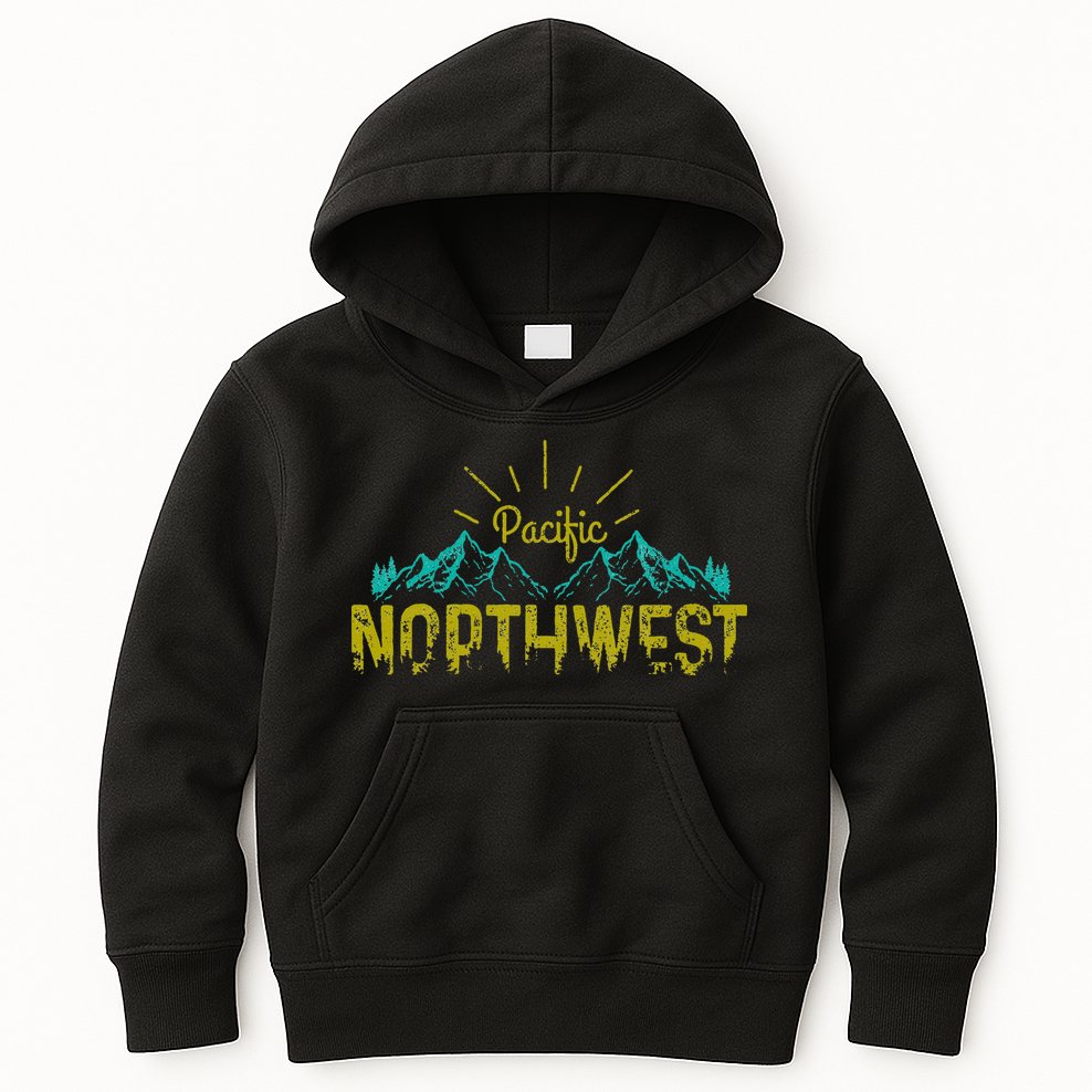 Pacific Northwest PNW Vintage Oregon Washington Gift Kids Hoodie