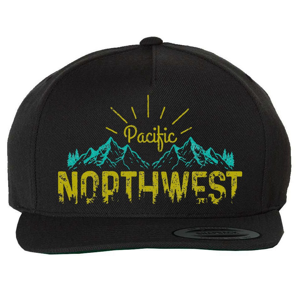 Pacific Northwest PNW Vintage Oregon Washington Gift Wool Snapback Cap