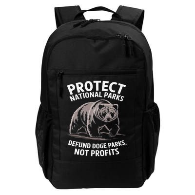 Protect National Parks Defund DOGE Support Not Profits Bear Backpack
